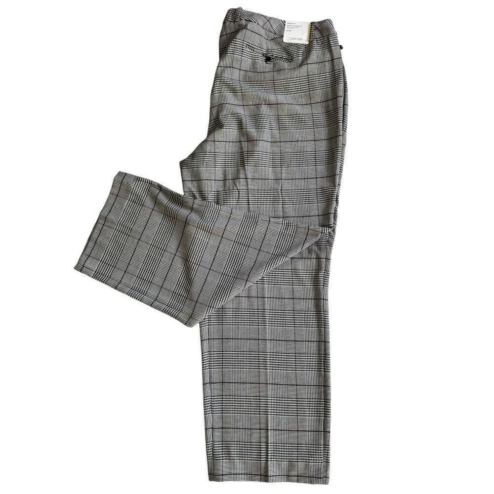 Calvin Klein Modern Fit Plaid Dress Pants - Size 22W